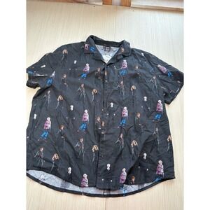 Cakeworthy Harry Potter Camp Shirt Mens 4XL Black Short Sleeve Casual Button‎ Up